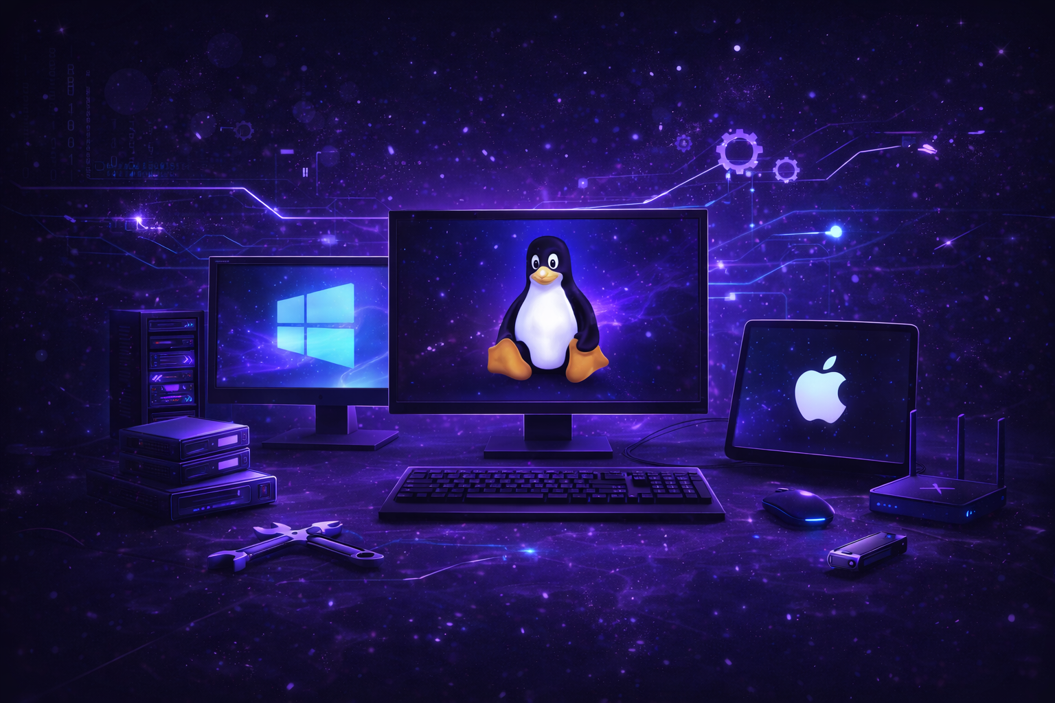 Ilustração de sistemas operacionais